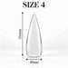 Nail Success Australia Stiletto Long soft gel tip, size 4, clear, 31 mm long x 10 mm wide