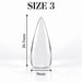 Nail Success Australia Stiletto Medium soft gel tip, size 3, clear, 26.5 mm long x 9 mm wide