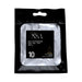 Soft gel nail tips refill pack, size 10, clear oval short tips in black retail packaging