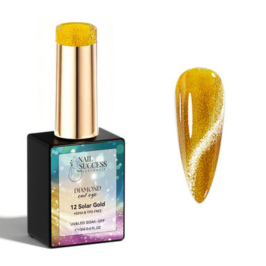 Solar gold gel polish cat eye gel polish NSI Australia