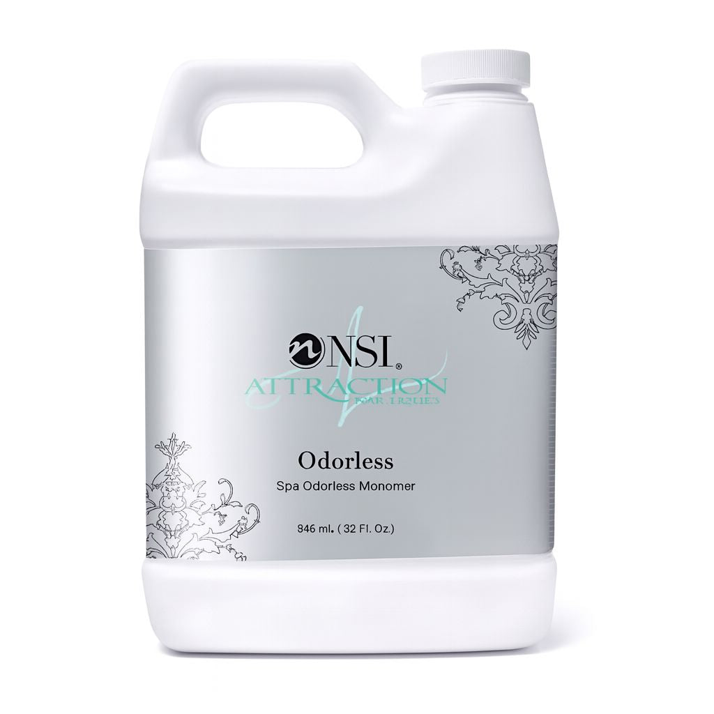 NSI Attraction Odorless Nail Liquid—spa odorless acrylic monomer, 946 mL (32 fl oz) bottle