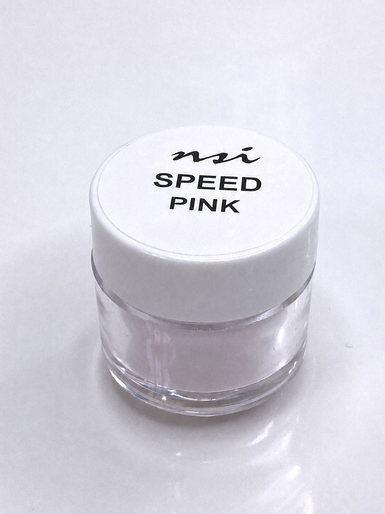 NSI SPEED Fast Setting Acrylic Powder in Pink, professional acrylic nail powder jar