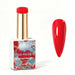 Nail Success Australia Spiced Pumpkin orange red gel polish bottle with glossy nail colour swatch