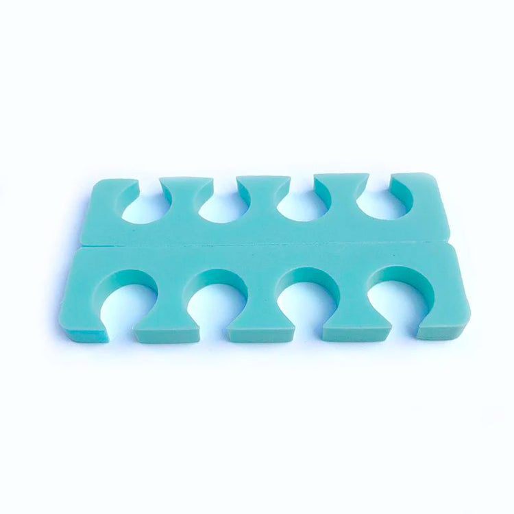 Mint green sponge toe separators — 1 pair pedicure spacers for nail polish