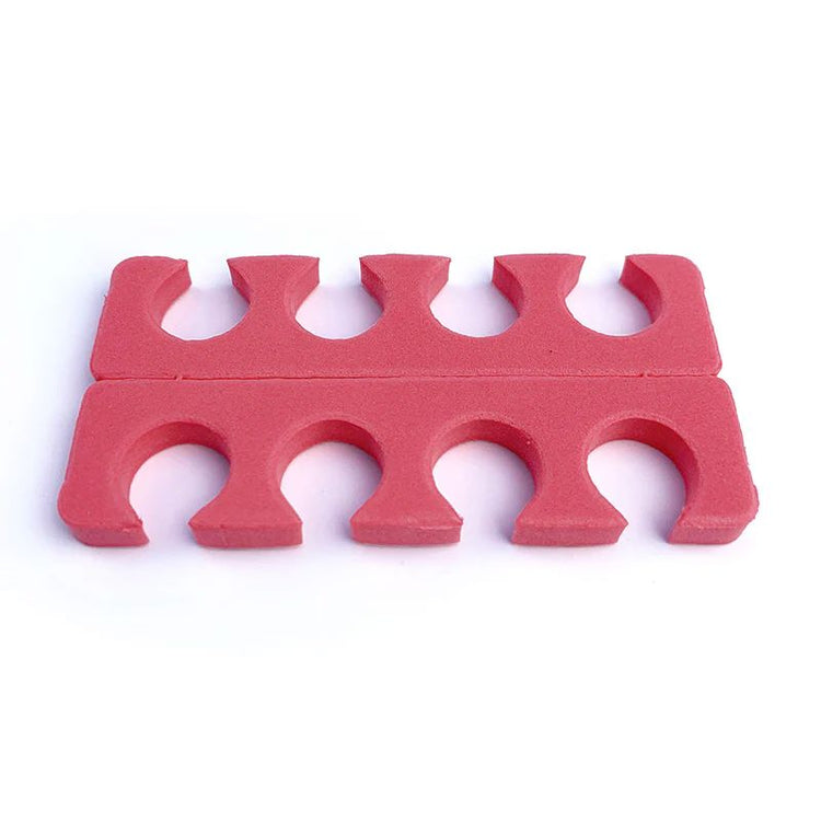 Pink sponge toe separators — 1 pair pedicure spacers for nail polish application
