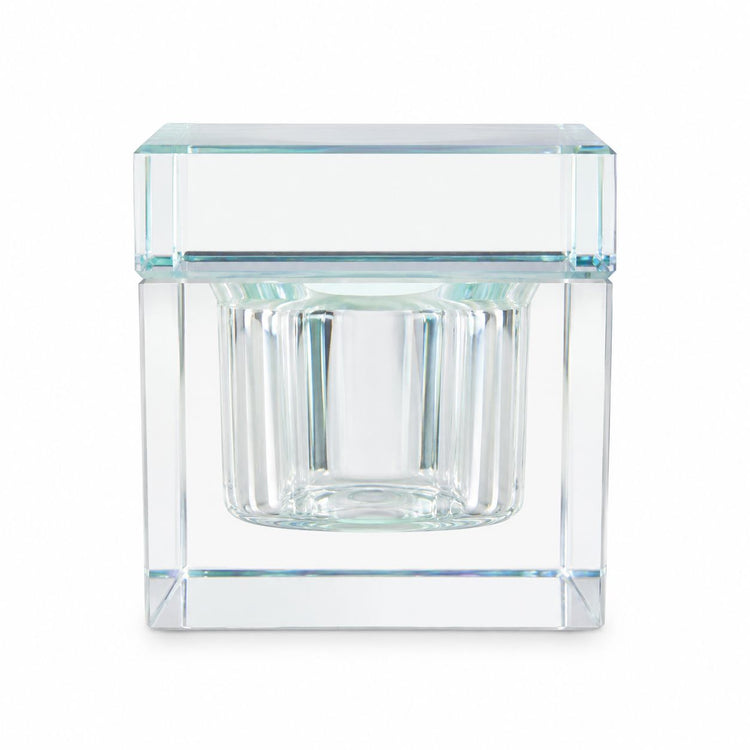 Translucent aurora square 30ml jar with screw top lid for acrylic powder and nail art storage, NSI Australia