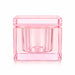 Translucent pink square 30ml jar with screw top lid for acrylic powder and nail art storage, NSI Australia