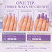Square Nail Tips compatible with acrylic, builder gel and hard gel nail extension systems