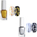Gold and silver stamping nail polish duo pack with floral stamped nail designs