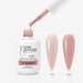 Starlace Rubber Base Gel - open bottle with brush and swatches