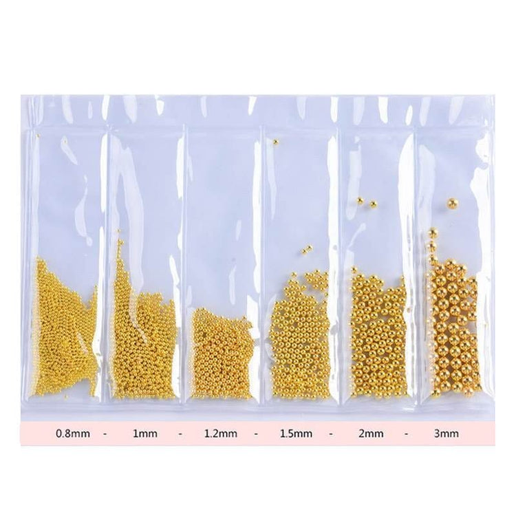 Steel Caviar Beads Bag(6 sizes)Gold