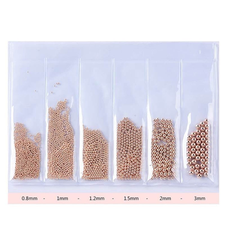 Steel Caviar Beads Bag(6 sizes)Rose Gold
