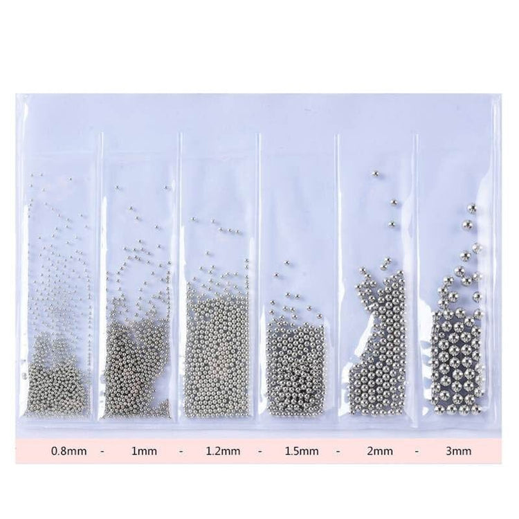 Steel Caviar Beads Bag(6 sizes)Silver
