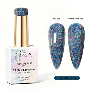 Steel spectrum gel polish holographic gel polish NSI Australia
