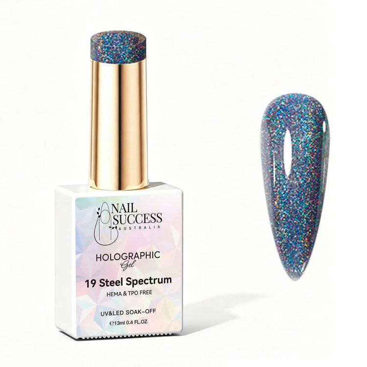 Steel spectrum gel polish holographic gel polish NSI Australia