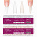 Stiletto Nail Tips Clear and Natural 240pcs boxes by Nail Success Australia with stiletto tips shown on the nail and 12 sizes per box