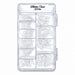 Tray of 300 clear stiletto nail extension tips in assorted sizes, organised into compartments in a transparent storage box.
