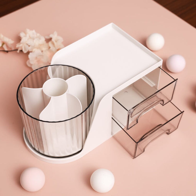 Storage Box with Rotating Storage and Draws