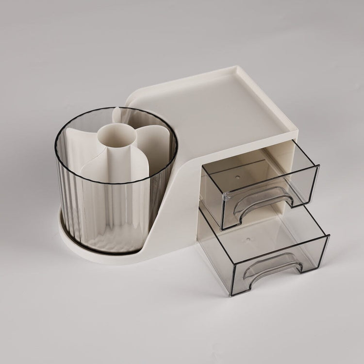 Storage Box with Rotating Storage and Draws