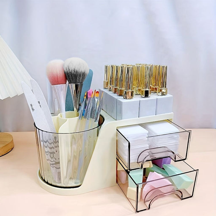 Storage Box with Rotating Storage and Draws