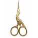 Gold stork scissors with pointed precision blades and decorative stork design, NSI Australia