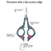 Rainbow stylish bird nail scissors product benefits showing slim sharpened tips, iridescent finish and ornate bird-inspired handles, NSI Australia