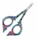 Rainbow stylish bird nail scissors with ornate decorative handles and sharp blades, NSI Australia