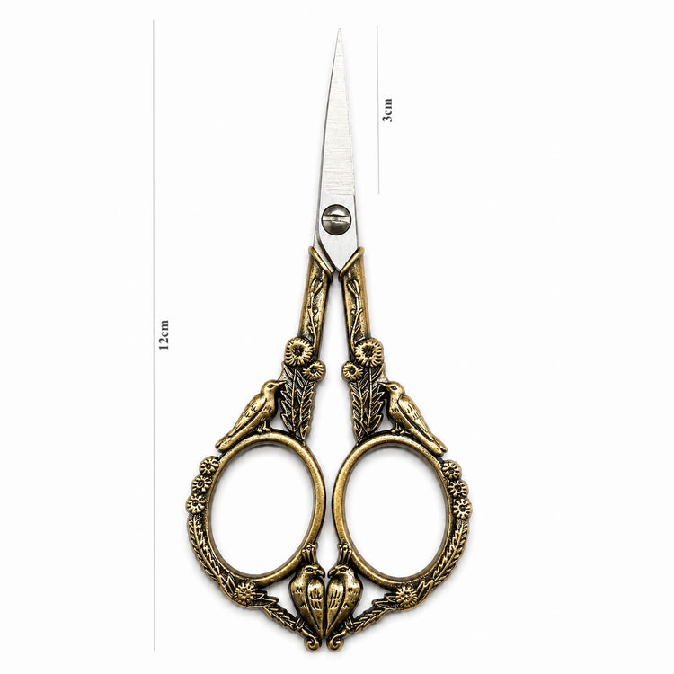 Bronze stylish bird nail scissors with 12cm length and 3cm blade measurements, NSI Australia