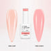 Sunlit Kiss Rubber Base Gel - one coat vs two coats comparison