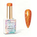 Nail Success Australia Aurora Pearl Gel in Sunset Fire, shown with orange gold pearl shimmer swatch and glossy soak-off gel polish finish