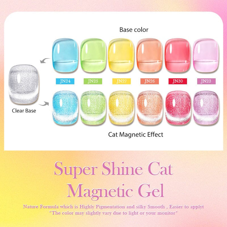 Super Shiny Silver Crystal Cat Eye Magnetic Gel Born Pretty