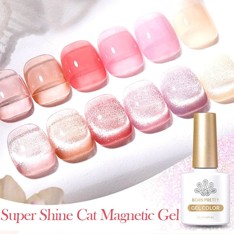 Super Shiny Silver Crystal Cat Eye Magnetic Gel Born Pretty