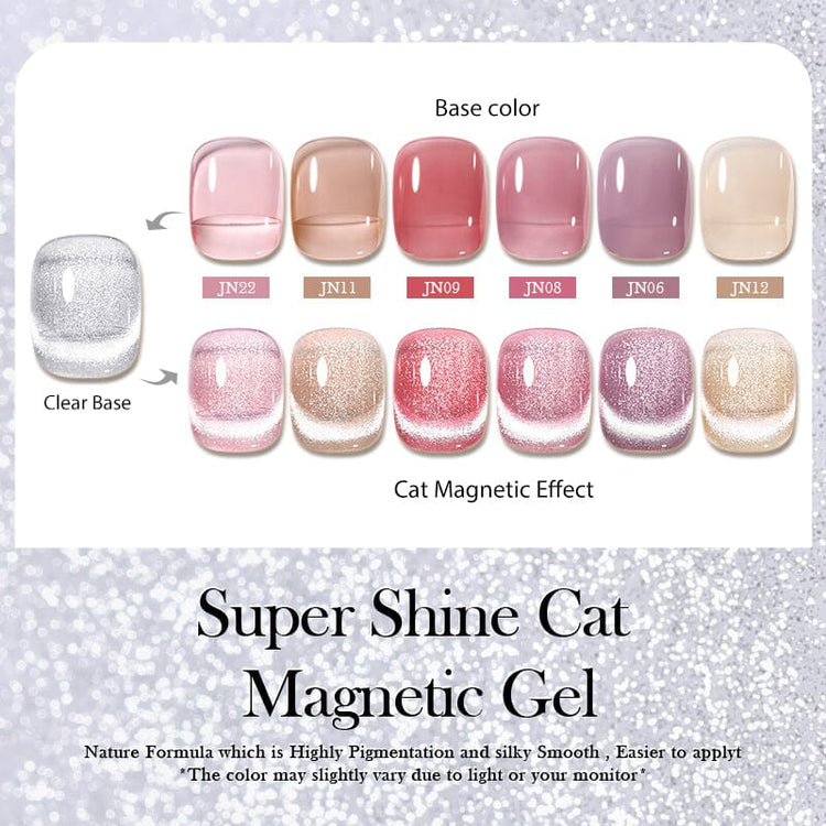 Super Shiny Silver Crystal Cat Eye Magnetic Gel Born Pretty