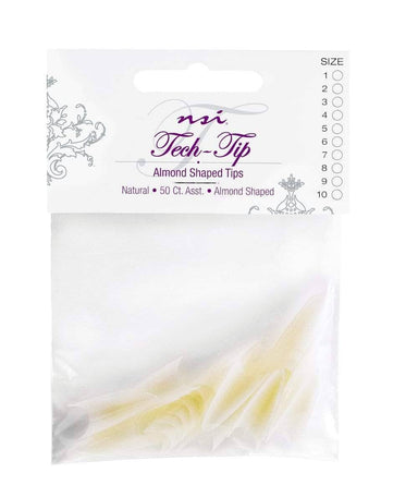 TECH-TIP Almond Natural Nail Tips Bag 50ct