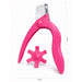 Pink nail tip cutter with adjustable cutting guide wheel and 152mm by 86mm dimensions
