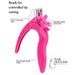 Pink nail tip cutter with clear safety guard, adjustable cutting guide wheel, and easy-squeeze handle