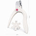 White PVC handle nail tip cutter with cutting guide wheel and 152mm by 86mm dimensions