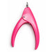 Pink PVC handle nail tip cutter for trimming artificial nail tips and extensions