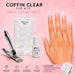 Coffin clear nail tip kit with 100 tips, Polybond nail glue, professional tip cutter and clear coffin manicure – Nail Success Australia