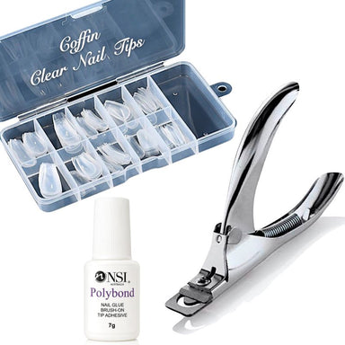 tipping-pack-with-coffin-nail-tips-nail-tools-nsi-australia-coffin-clear-100ct-tip-cutter-nail-glue-brush-on-7g-549173