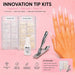 NSI Innovation Tip Kits, clear and natural nail tips with nail glue and nail tip cutter, 300 tips each