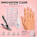 NSI Innovation Clear Tip Kit 300ct with Polybond brush on nail glue 7g and nail tip cutter