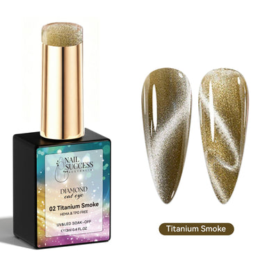Titanium smoke gel polish cat eye gel polish NSI Australia