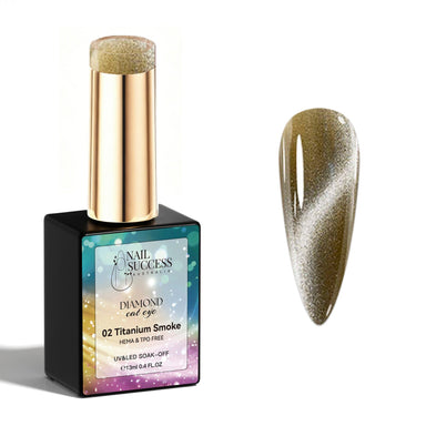 Titanium smoke gel polish cat eye gel polish NSI Australia