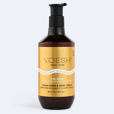 Voesh 24K Gold vegan hand and body crème pump bottle, 829ml