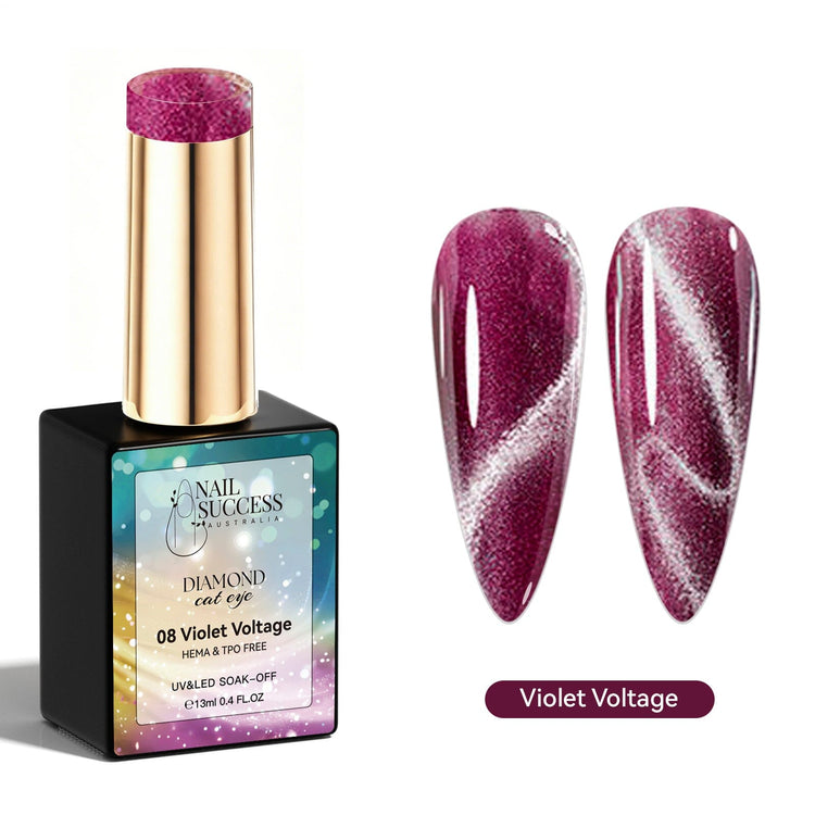 Violet voltage gel polish cat eye gel polish NSI Australia