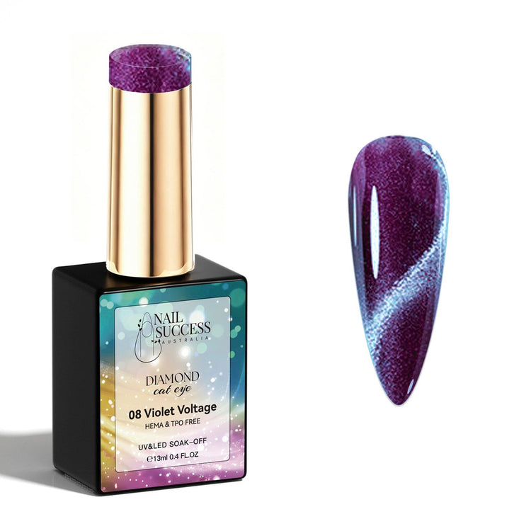 Violet voltage gel polish cat eye gel polish NSI Australia