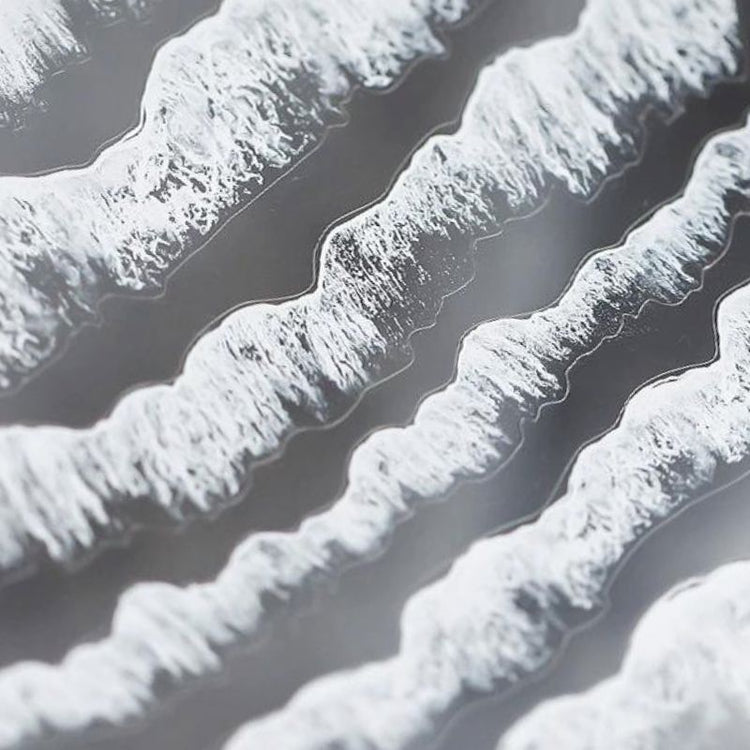 3D textured white waves nail art sticker sheet (TS-686) for ocean surf nail designs