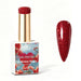 Nail Success Australia Winter Magic red glitter gel polish bottle with glossy nail colour swatch