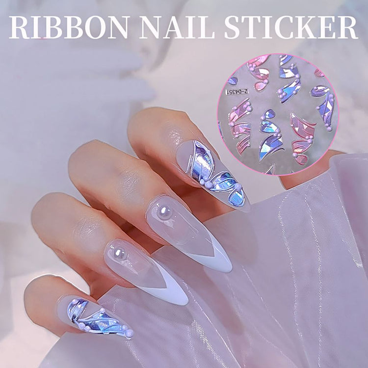 3D Multicolour Ribbon Nail Art Stickers - NSI Australia